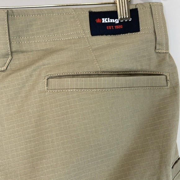 King Gee Men’s Workcool Pro Stretch Work Shorts Khaki Green Cargo Ripstop 36 - Picture 7 of 13
